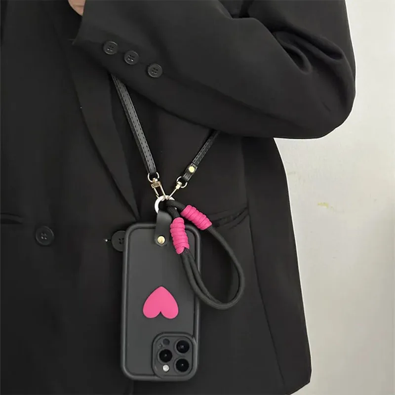 ل Xiaomi Poco F7 F6 F5 حافظة Crossbody الحبل شريط للرسغ جراب هاتف للصدمات ماتي غطاء سيليكون ل Poco X7 X6 X5 X3 M6 P