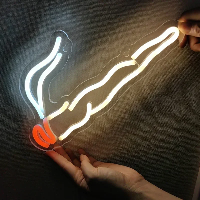 

Cigar Neon Sign for Wall Decor Dimmable Cigarette Led Lights Signs Smoke Shops Neon Light for Cigar Lounge Pub Bar Decoration