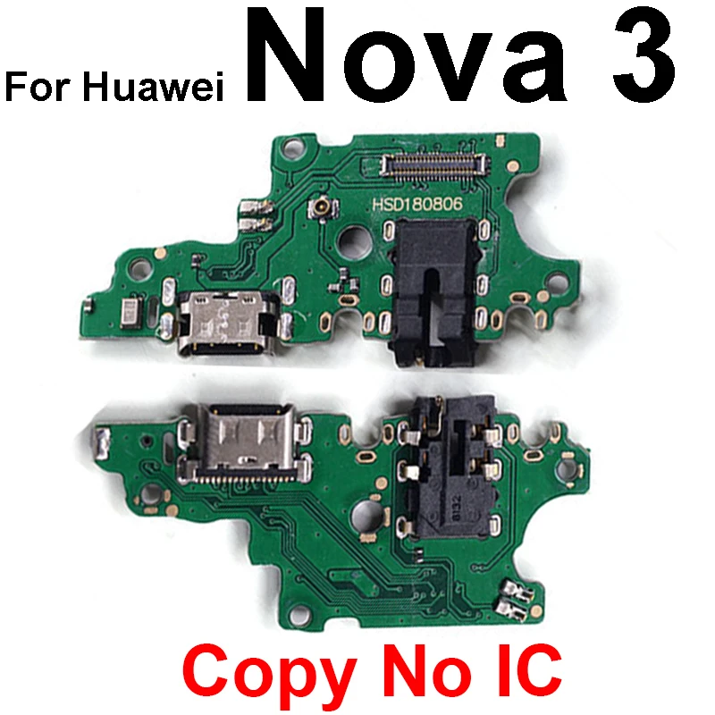 For Huawei Nova Lite 2 Plus 2 3 4 2S 2i 3i 3e 4e 5Z 5T 5 5i Pro USB Charger Port Board Charging Board with Mic Connector Parts