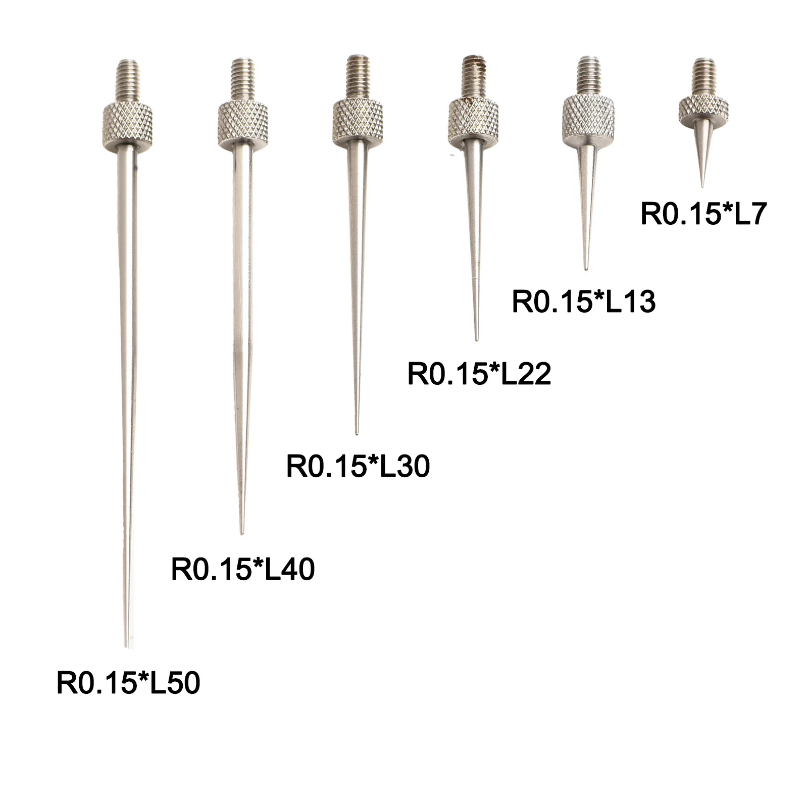 6pcs Indicator Dial Digital Test Indicator Point Contact Threaded Shank M2.5 For Detecting The Bottom Of A Slot Or Hole