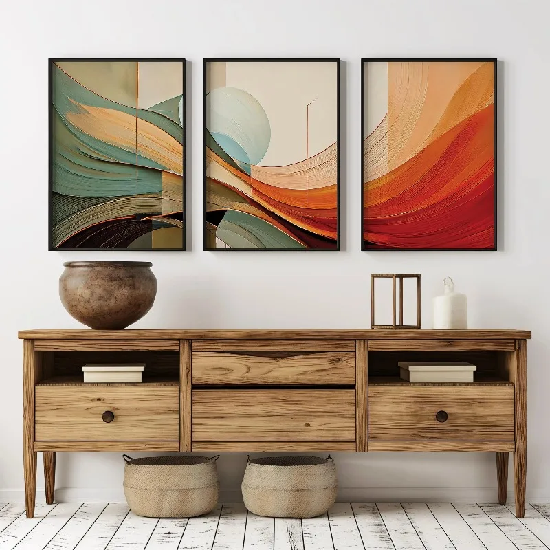 Calming 3 Piece Wall Art Set | Triptych Wall Art | Cool Posters Set Above Bed Decor | Wall Art Room Decor Aesthetics Poster