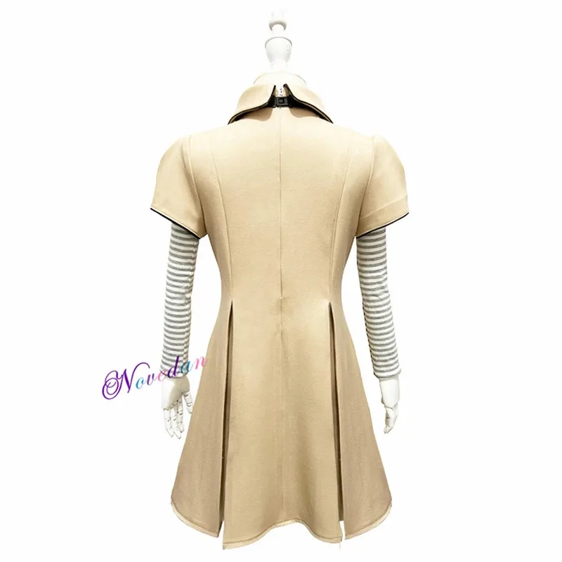 qq023Adult Kids M3GAN Cosplay Costume Wig Megan Dress AI Doll Robots Outfit Hair Full Set Halloween Party Clothes For Girls Wome