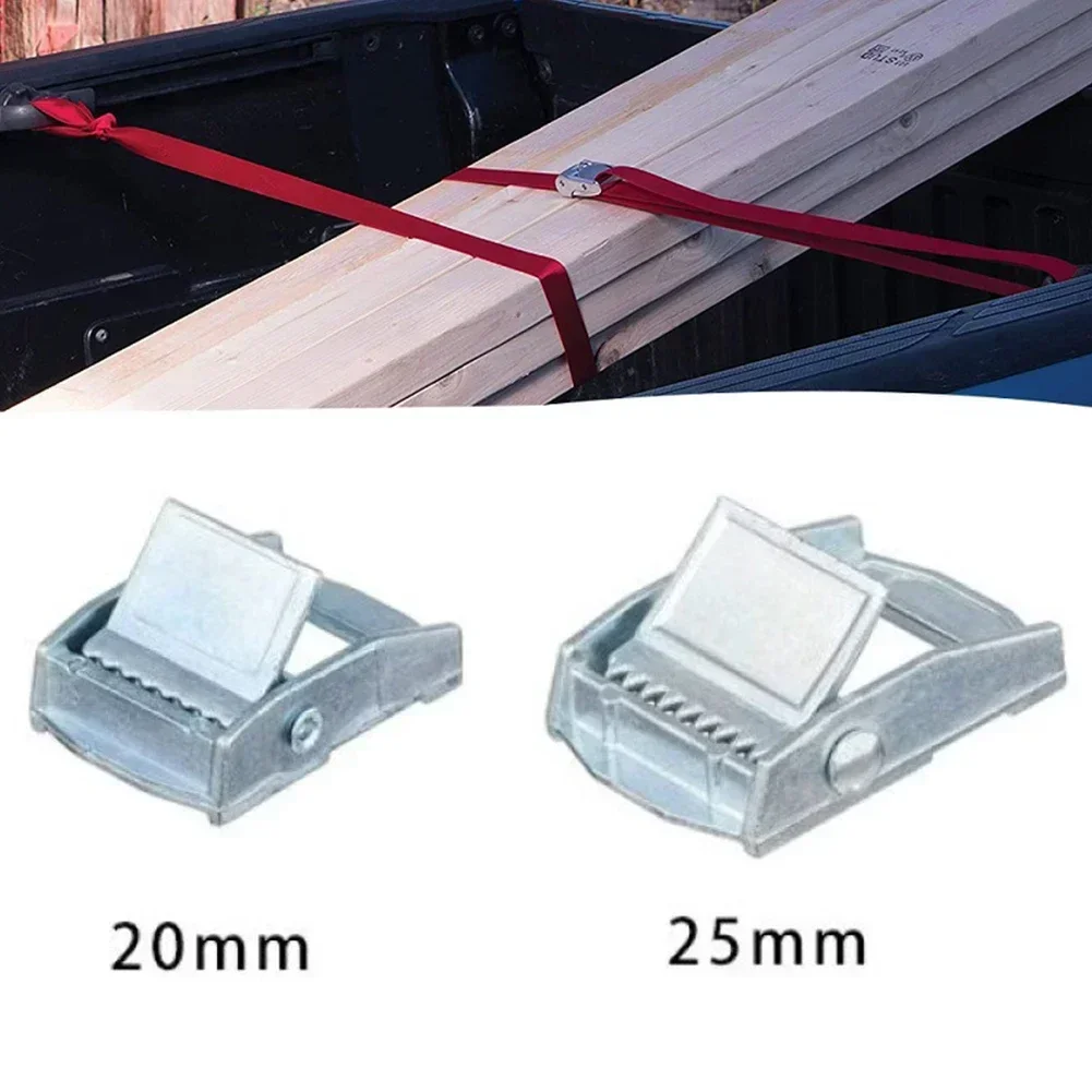 20/25mm Zinc Alloy Buckles For Heavy Duty Tie‑Down Cargoes Strap Fixed Tensioner Luggage Toolboxes Fixing Cargoes