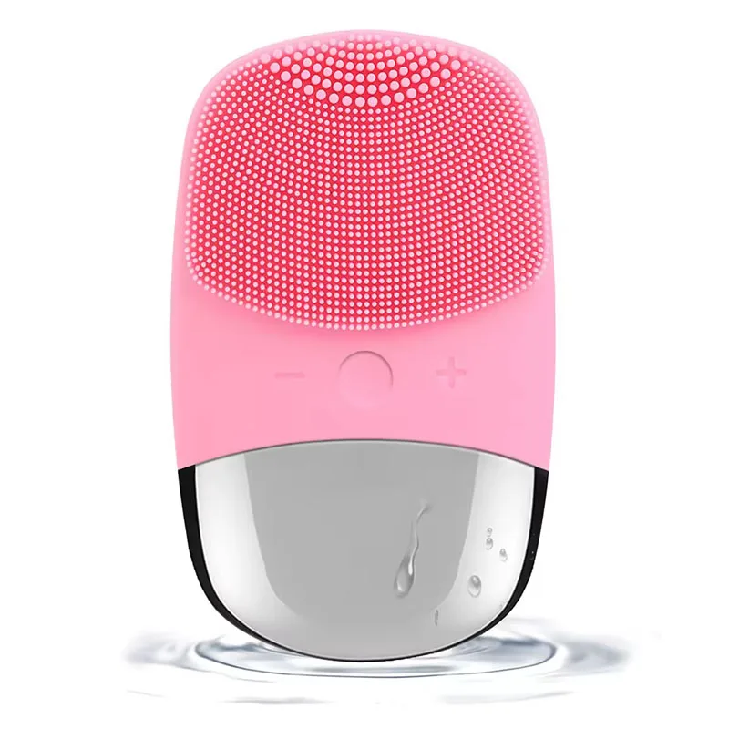 Rechargeable Electric Waterproof Sonic Face Scrubber Facial Cleansing Brush Silicone for Women Deep Clean Exfoliates