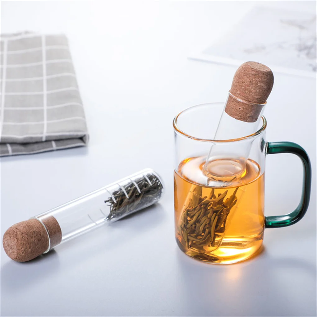 Creative Tea Infuser Teapot Test Tube Tea Strainer Herb Infuser Transparent Pipe Tea Infusing Utensils Kitchen Accessories