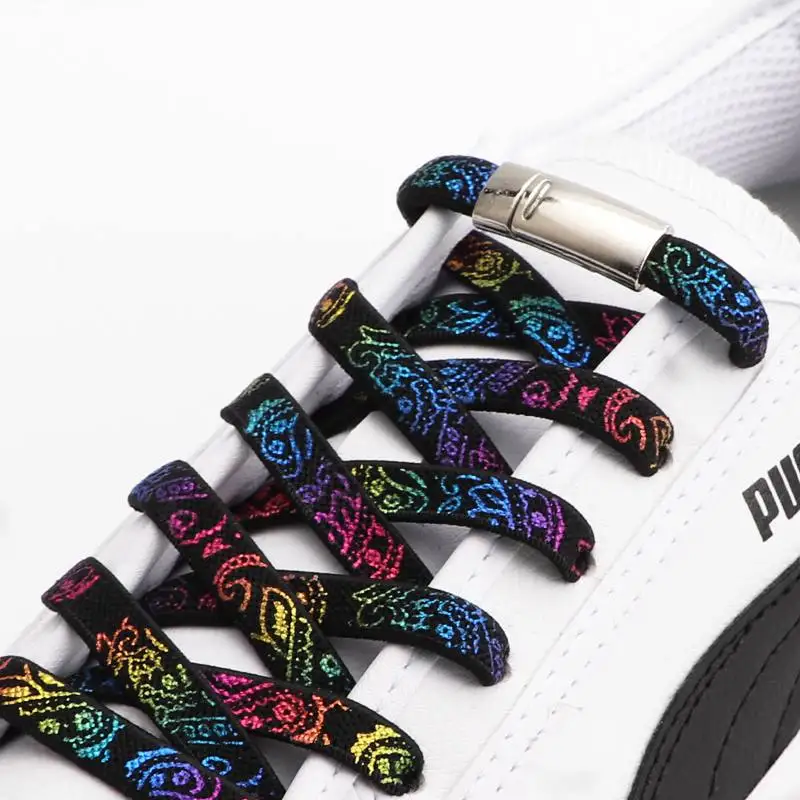 Keine Schnürsenkel mit Magnetverschluss, elastische Schuhbänder für Sneaker, für Männer und Frauen, Freizeitschuhe, flache Gummibänder. – Detail 1