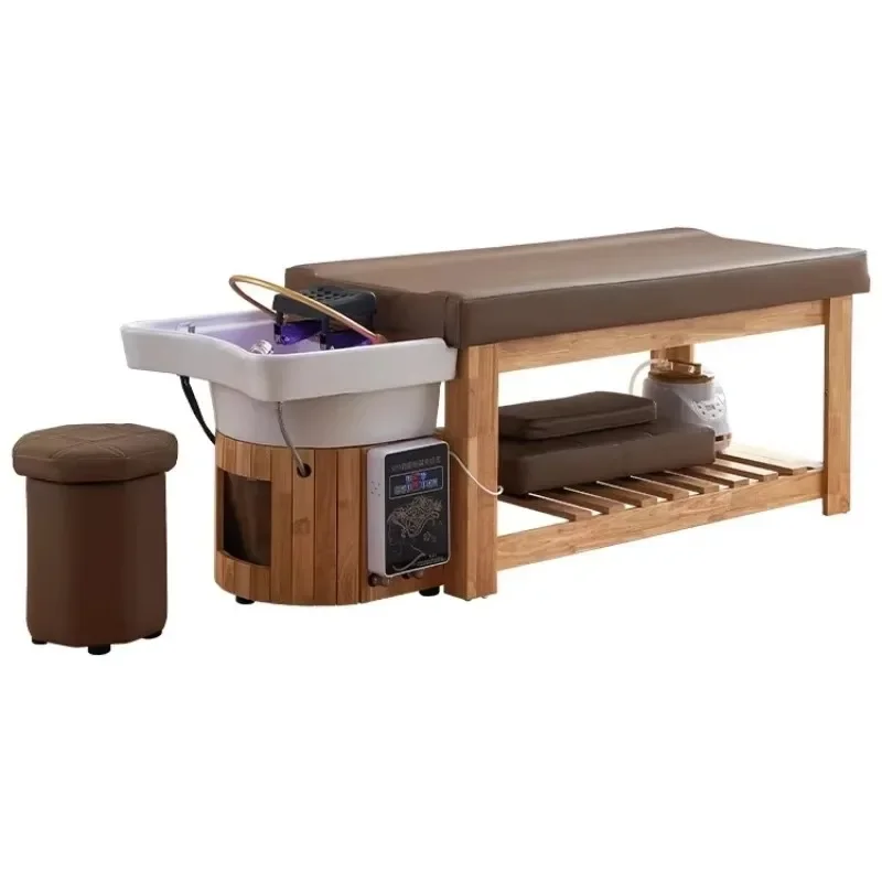 

Makeup Chair Professional Treatment Beauty Salon Washing Chairs Shampoo Mobile Washbasin Fumigate Machine Luxury Spa Hairstylist
