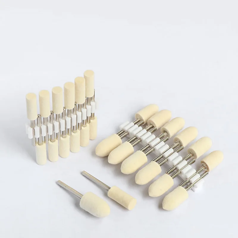 

Wool Felt Mounted Polishing Buffing Wheel 2.35/3mm Shank for Mounted Point Metal Plastic Mould Fine Polishing