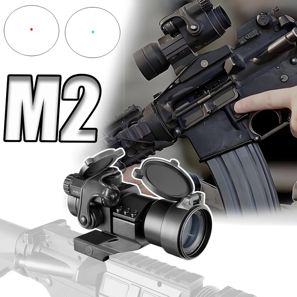 Telescope Sight M2，32mm Reflex Sight Red Green Dot Scope for 20mm Picatinny Rail