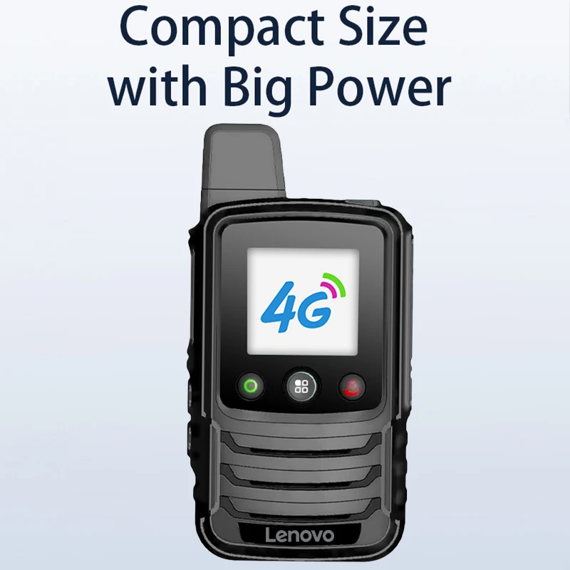 For Lenovo CL-328 Walkie Talkie 4G POC 5000km Range IP45 Water Resistant LTE/GSM Mini Network CB Radio 3000mAh Battery Security