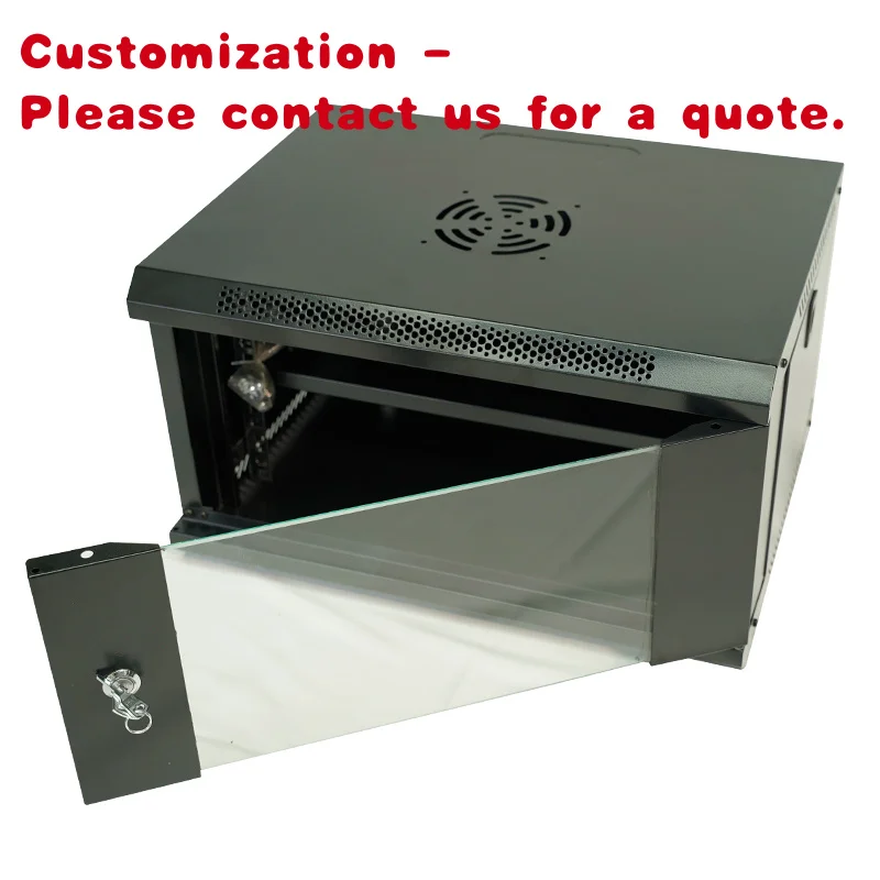 

Custom.HTYZ Настенный интернет-кабинет 6U нестандартного размера 19-дюймовый SPCC Холоднокатаная стальная серверная стойка Корпус Data Cente