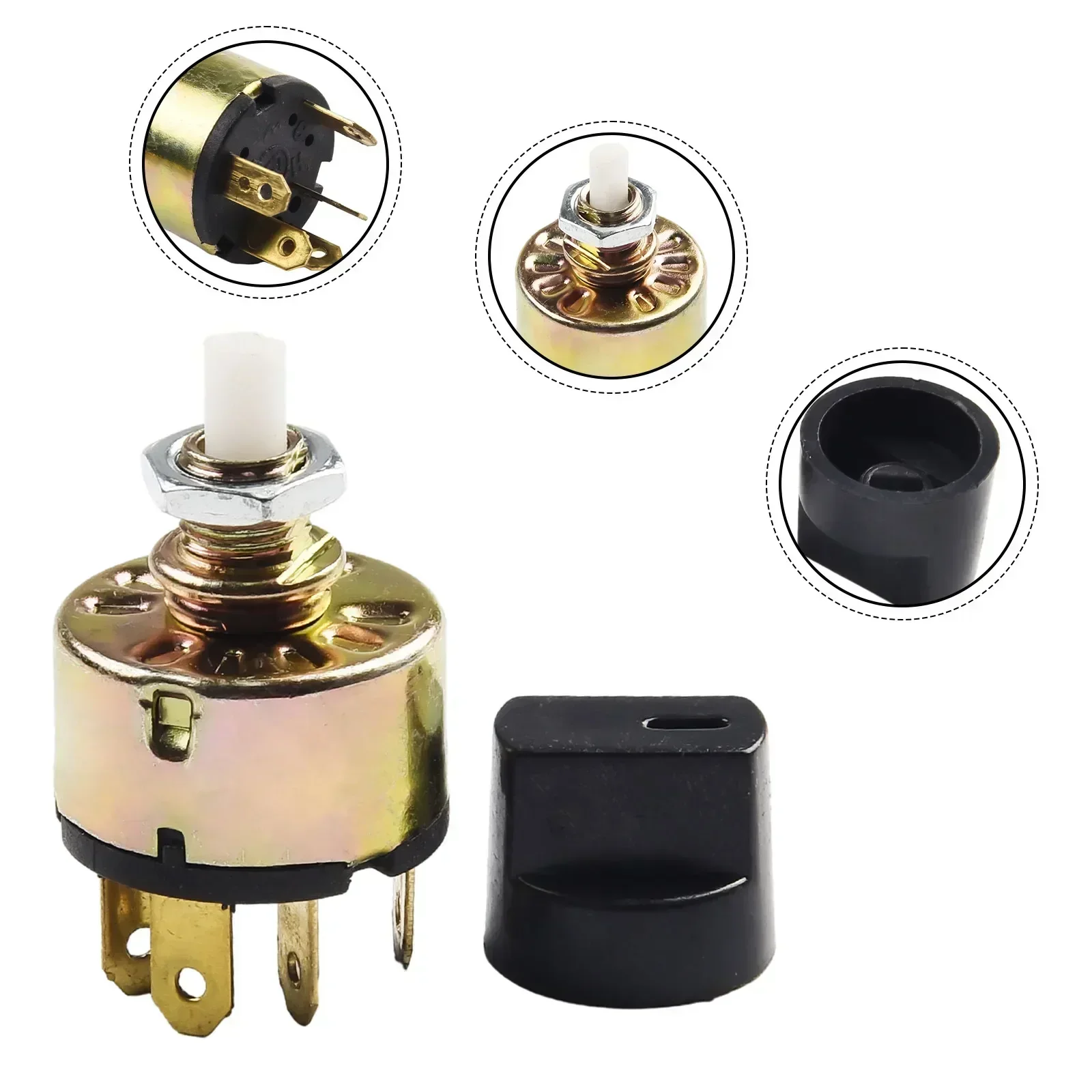 1pc Vehicle 12V 24V Air Conditioning 3 Speed Blower Switch Control Knob 5 Pins Metal Plastic For Car Truck Air Condition Heater