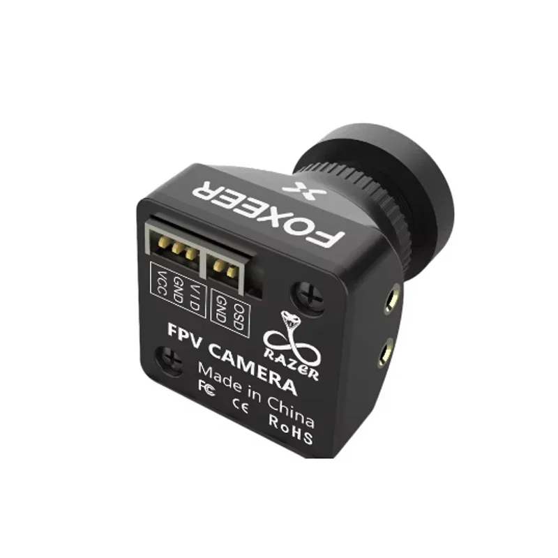 Foxeer Razer Mini HD FPV Camera - 5MP, 2.1mm M12 Lens, 1200TVL, PAL/NTSC, 4:3/16:9, OSD, 4.5-25V, Natural Image