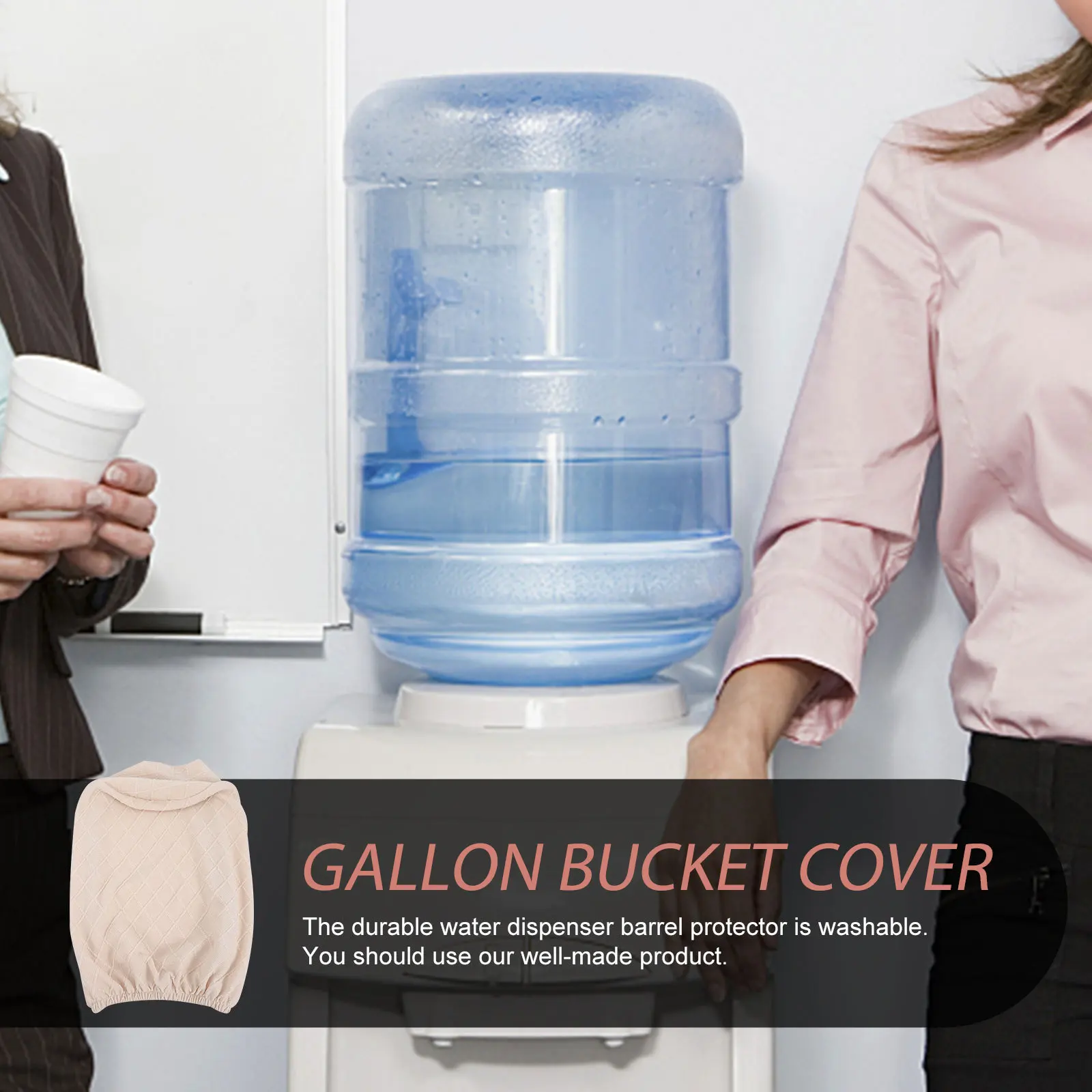 

Water Bucket Cover Elastic 5 Gallon Jug Protector Dust Proof Reusable Office Home Supply Container Shield Sleeve