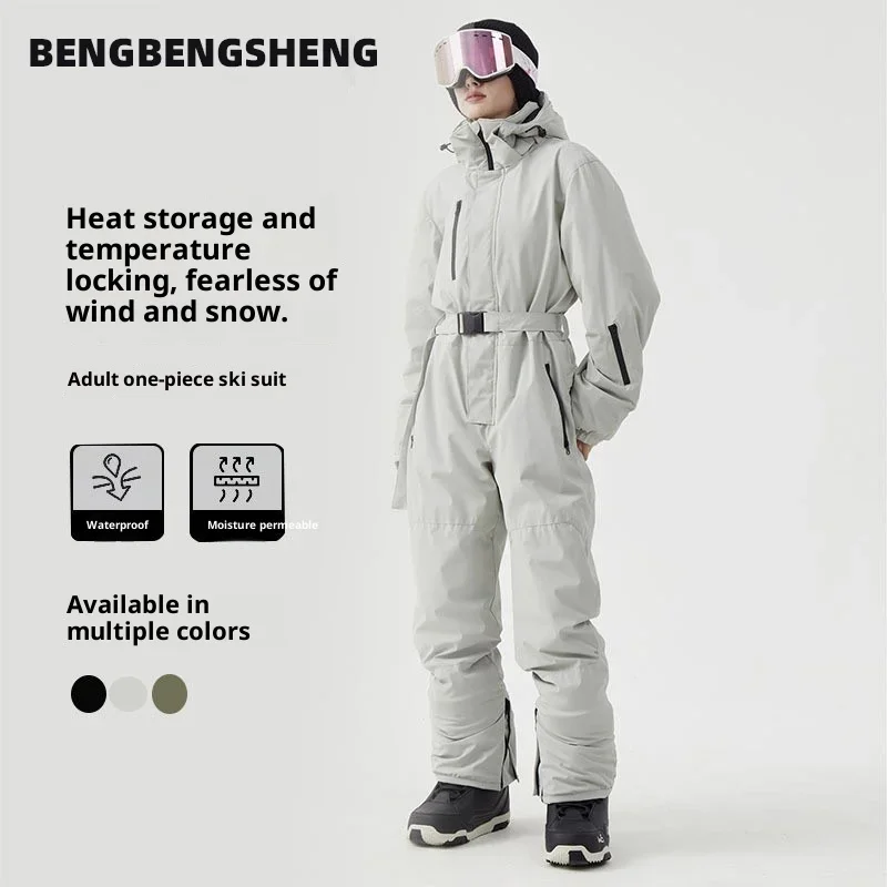

Winter New Skiing Suites Couple Waterproof Snow Jumpsuit Women Warm Ski Tracksuit Outdoor Windproof Snowboard Outfits Clothes