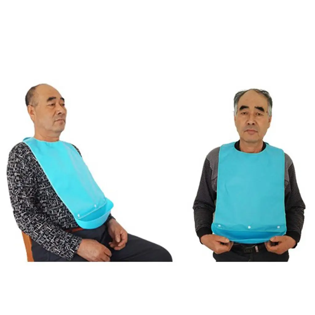 

Reusable Clothing Protector Adult Bib Apron with Adjustable Fit for Seniors Bedridden Convalescents