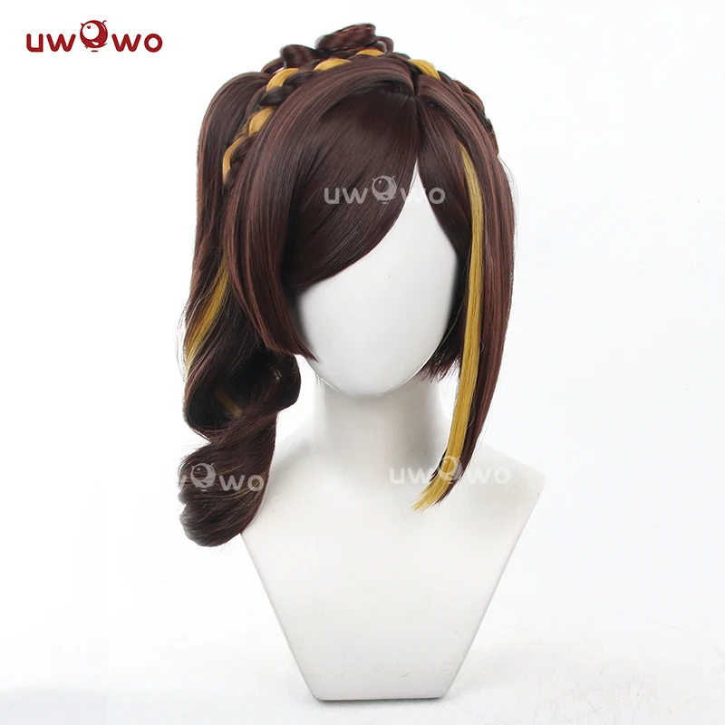 UWOWO Chiori Wig Game Genshin Impact Chiori Cosplay Wig Brown Hair Long Hair Halloween Wig