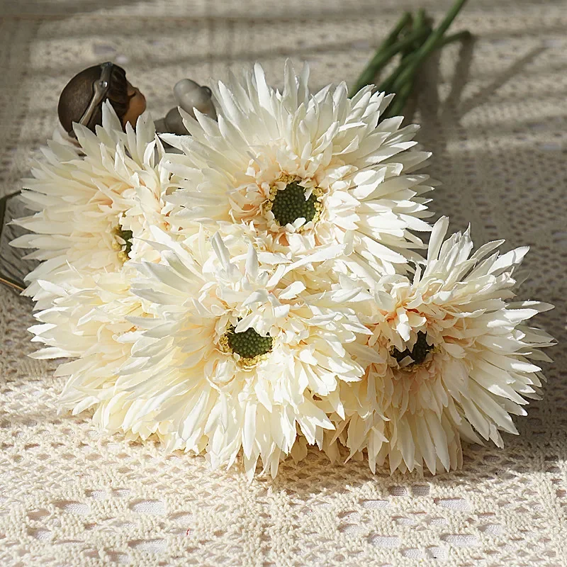 44cm Artificial Flower Brushed Gerbera Home Wedding Photography Decorative Floral Flowers Simulation Flowers Fake Flowers