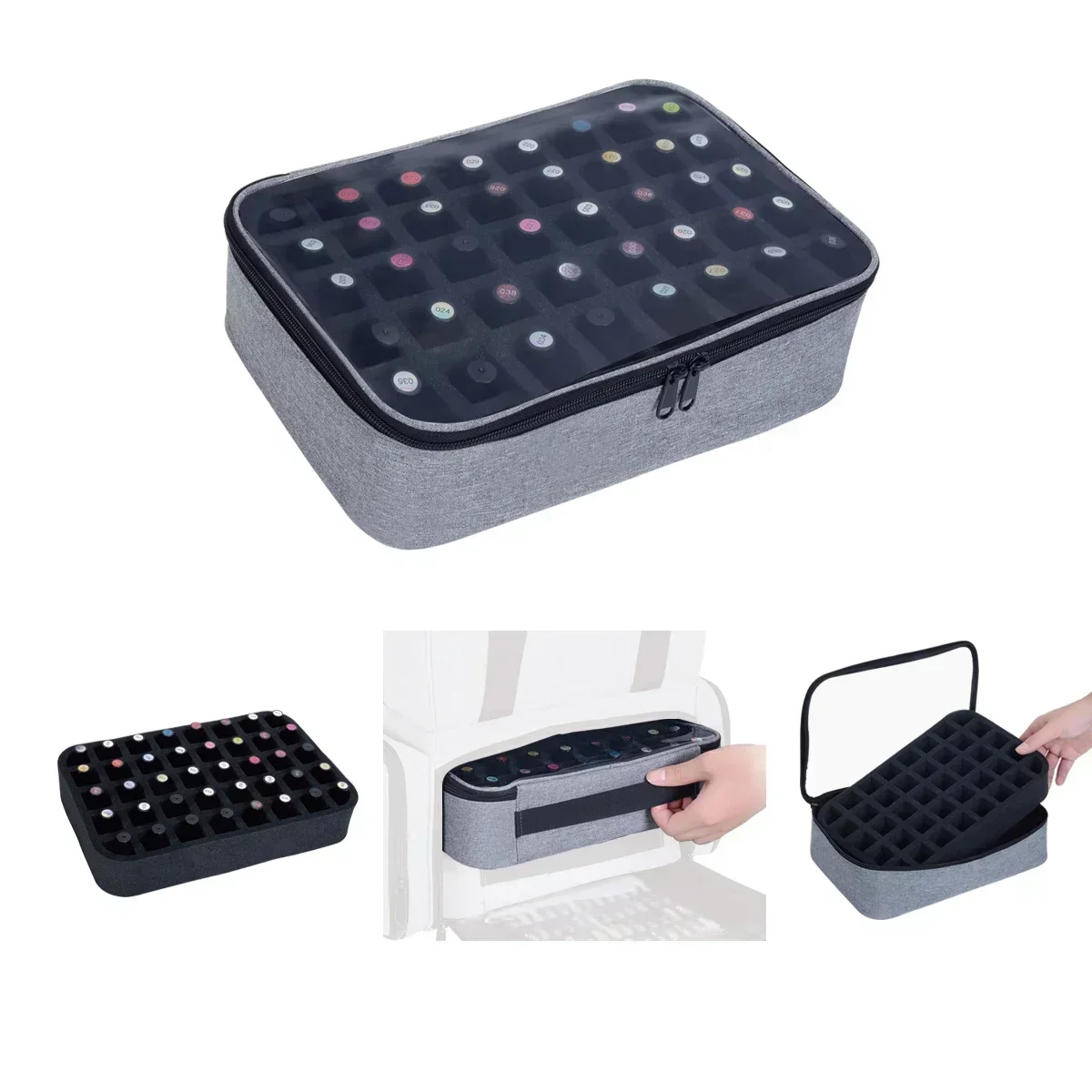 

nail polish storage bag, multi-color portable hand-held large cosmetic bag, holds up to 30 bottles (15 ml), nail dril