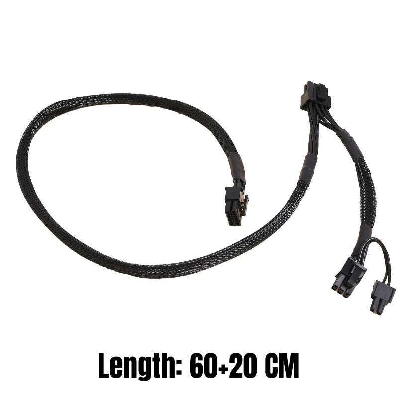 Gaine de câble de GPU 18awg, PCIe 8 broches vers double 8 broches (6 + 2 broches), pour GIGABYTE P750GM 750W, P850GM 850W, P1000GM 1000W, entièrement modulaire en or