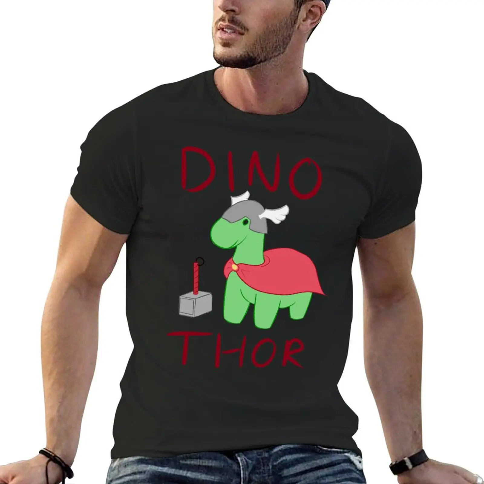 

Dino - Thor T-Shirt plus sizes tees black t-shirts for men