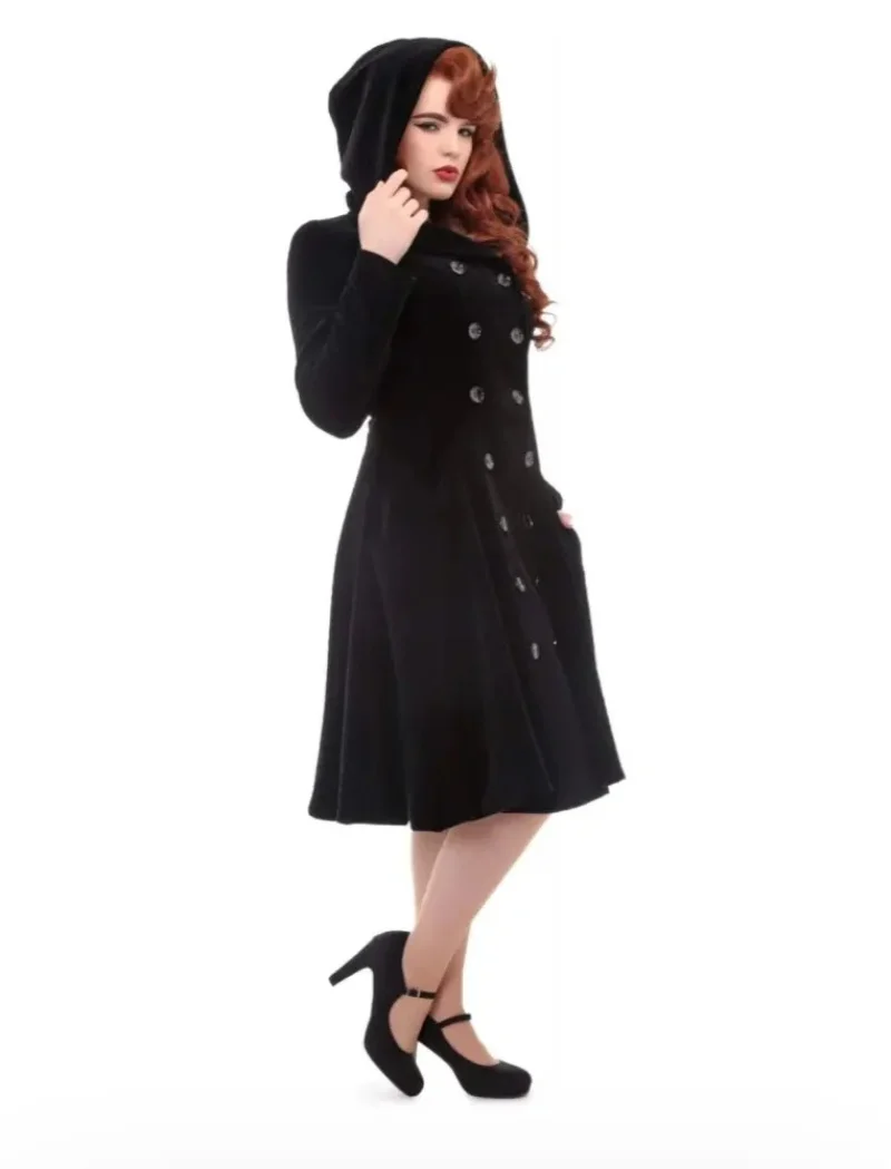 

Thick Women Suits Blazer Wool Long Overcoat Formal Winter Fashion Hooded Cashmere Double Breasted Tailored Jacket Trench Coat