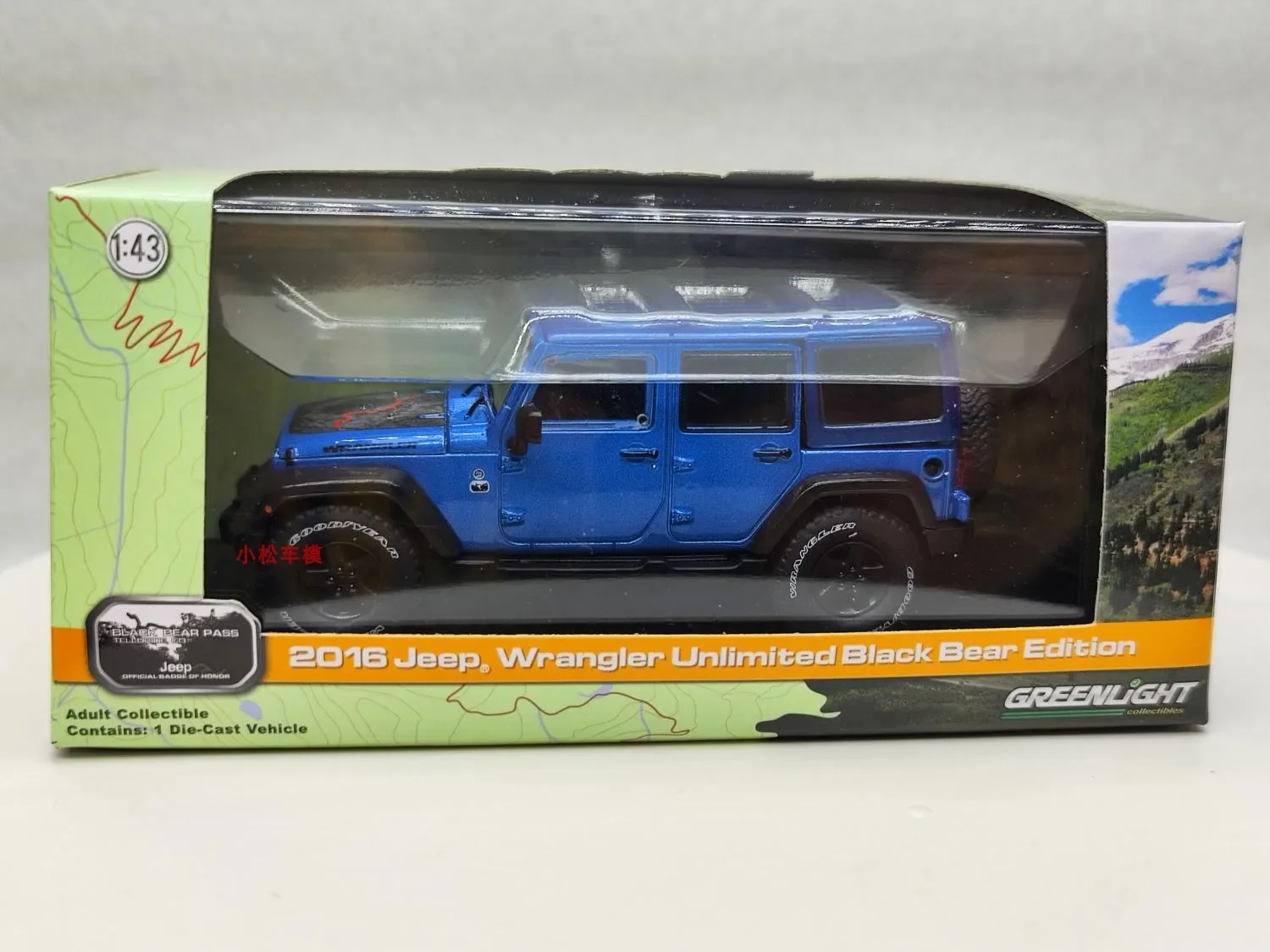 

1:43 2016 Jeep Wrangler неограниченный черный медведь версия литой металлический сплав Модель автомобиля игрушки для подарочной коллекции