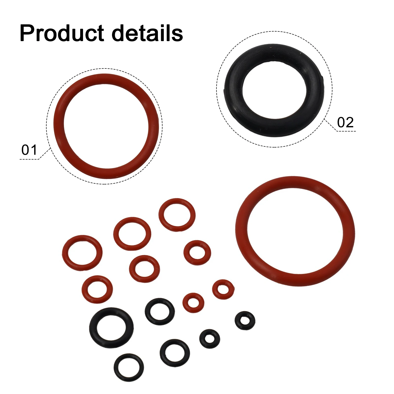 15pcs O-rings Grade Silicone Gasket For Saeco For Gaggia O-Ring Kit Brewing Group Spout Connector Machine Repair Replace Kit