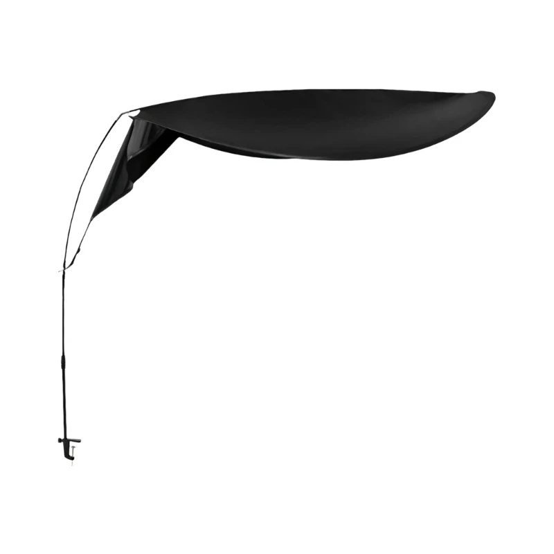 Black Workplace Partition Barrier Crafted From Durable Polyester Fabric 156x96cm 3XUF