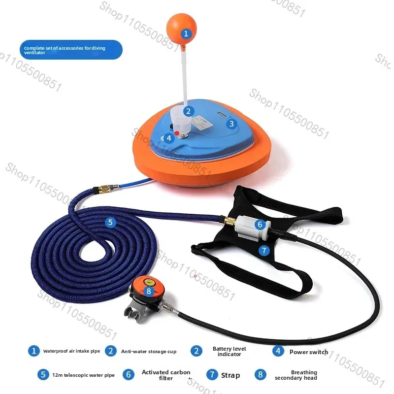 Diving Snorkel Equipment Trap Mobile Ventilator Support Deepest To10M Time 2.7-5H Underwater Snorkel Winter Ice Diving Z270/Z500