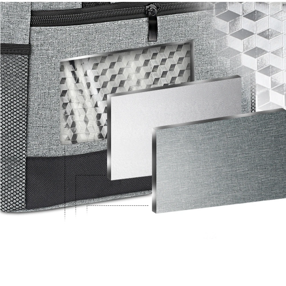 

1pc Bento Thermal Bags Large Capacity Portable Lunch Box Adjustable Shoulder Belt Lightweight Picnic Bag For Office Workers