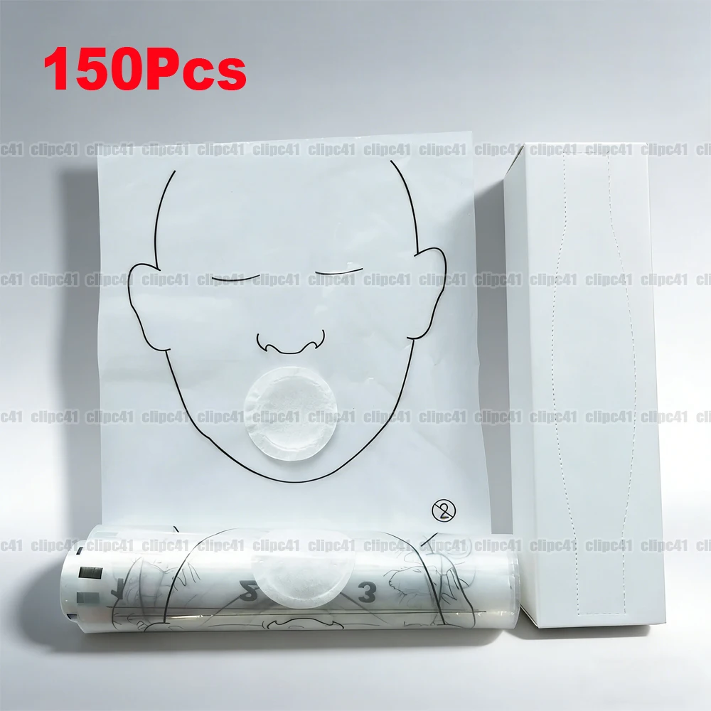 150Pcs Artificial Respiratory Barrier Facial Mask CPR Training First Aid Resuscitator Mask CPR Face Shield Rescue Kit Tool