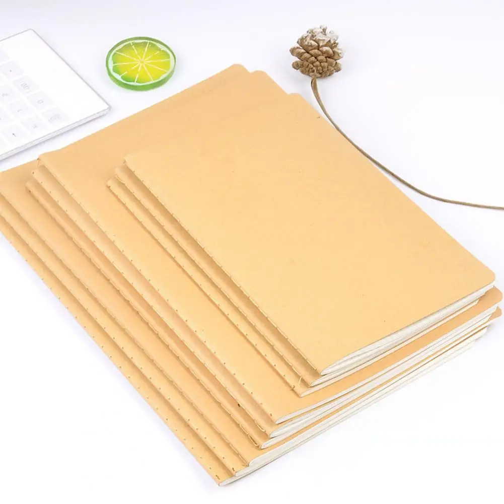 Cuaderno de papel Kraft Vintage para estudiantes, cuaderno de protección ocular, A4, a5, b5, Beige, grueso, A4, a5, b5