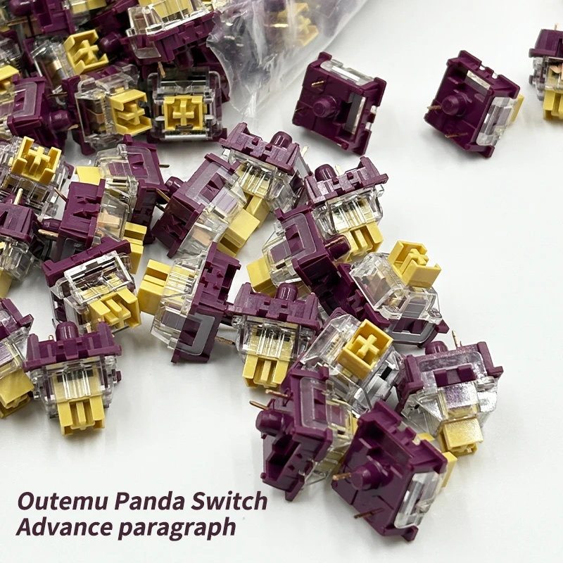 Outemu Panda Switch 45g Advanced Tactile 3Pins 50g MX Mechanical Gaming Keyboard Switches RGB Pre-Lubed for DIY Keyboard
