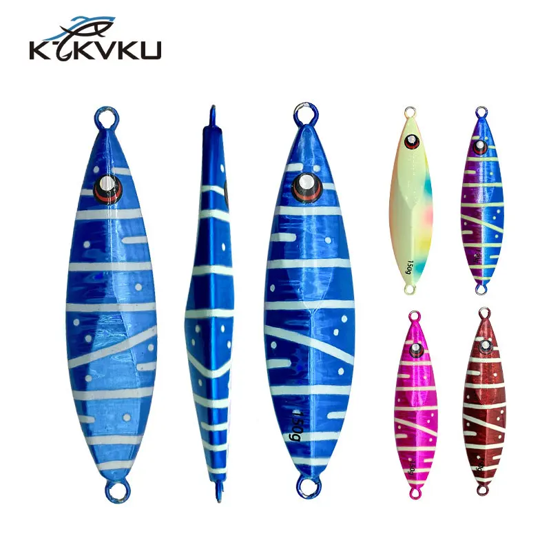 

AS Slow Metal Jigging Lure Glow 150g200g260g Fish Falling Jigs Saltwater Fishing Pitch Pesca Angler Hard Bait Tackle