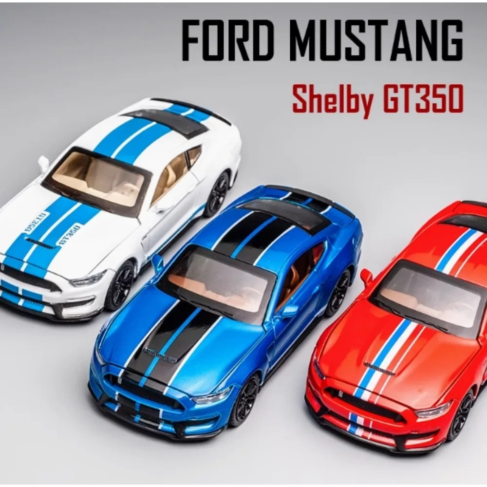 1:32 supercoche de alta simulación Ford Mustang Shelby GT350 modelo de coche de aleación extraíble coche de juguete para niños 4 puertas abiertas regalos para niños GT500