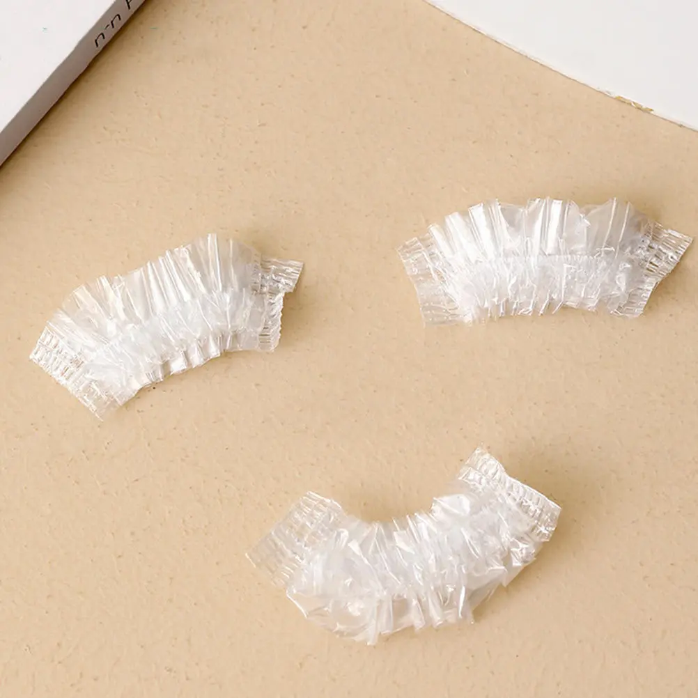 

200Pcs Universal Ear Shields Disposable Earmuffs for Home and Salon Use White Ear Cover Disposable Earmuff Hair Washing Earmuff