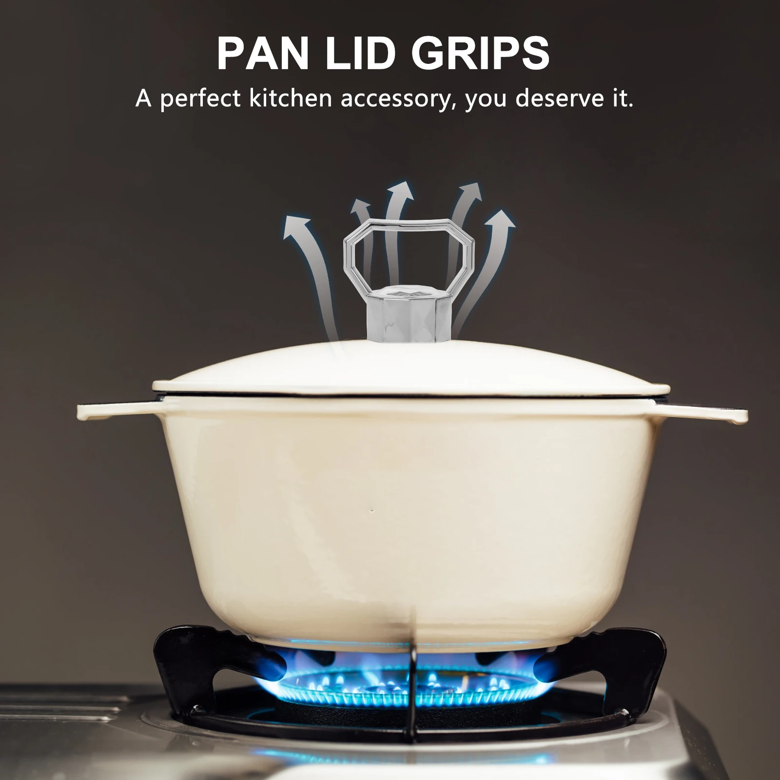 

Pot Lid Handle Replaceable Plastic Knob For Pots Woks Steaming Milk Soup Pans Heat-Resistant Wear-Resistant Easy Install