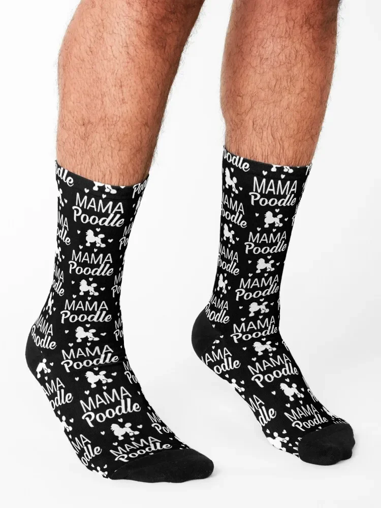 Poodle Mama-Calcetines deportivos para hombre y mujer, medias para correr