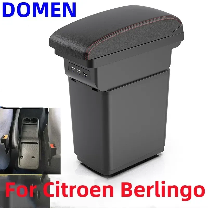 

for Citroen Berlingo Peugeot Partner tepee car armrest ABS arm rest car-styling armrest box center console USB accessories