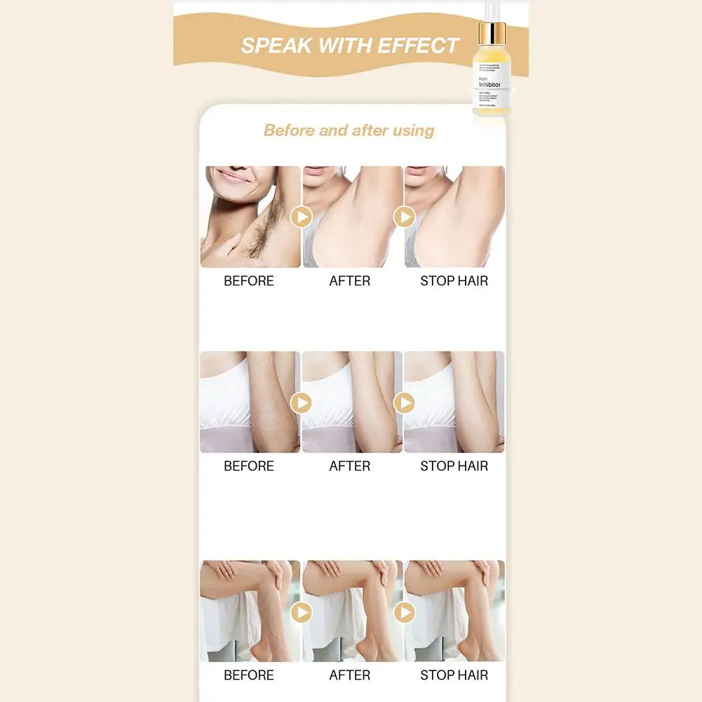 10 ml Haarremmering Serum Natuurlijke Pijnloos Ontharing Hydraterende Schoonheid Cosmetica Lichaam Niet-irriterend Huidverzorging O7y0