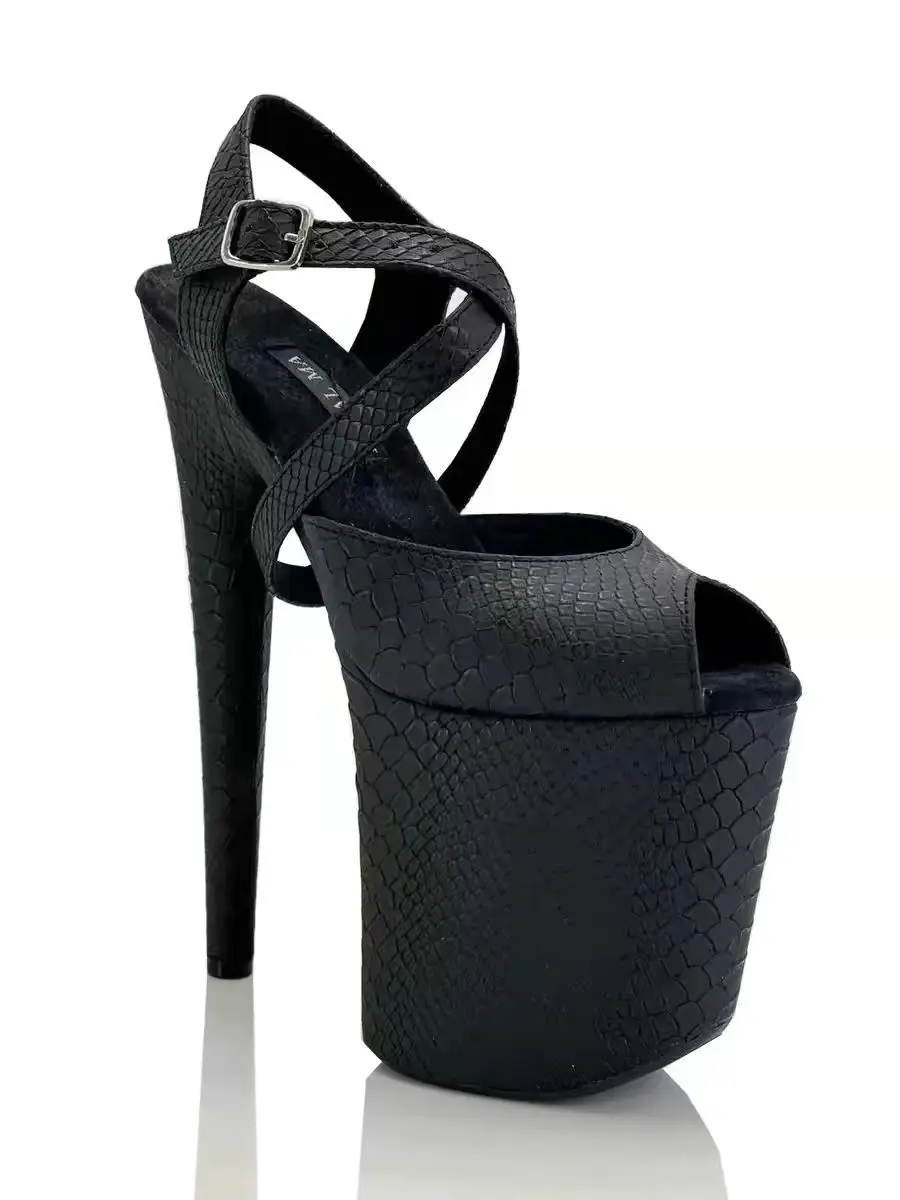 IDEAL MA New style 17/20CM snake Pole high-heel sandals toe open pole dancing training high heels