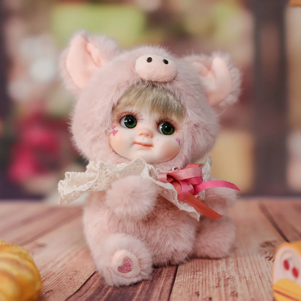 

Cloveray Original 8 inch Super Cure Porcelain Doll Plush Animal Set Ceramic Doll High-quality Handmade Collectible Artwork Gift