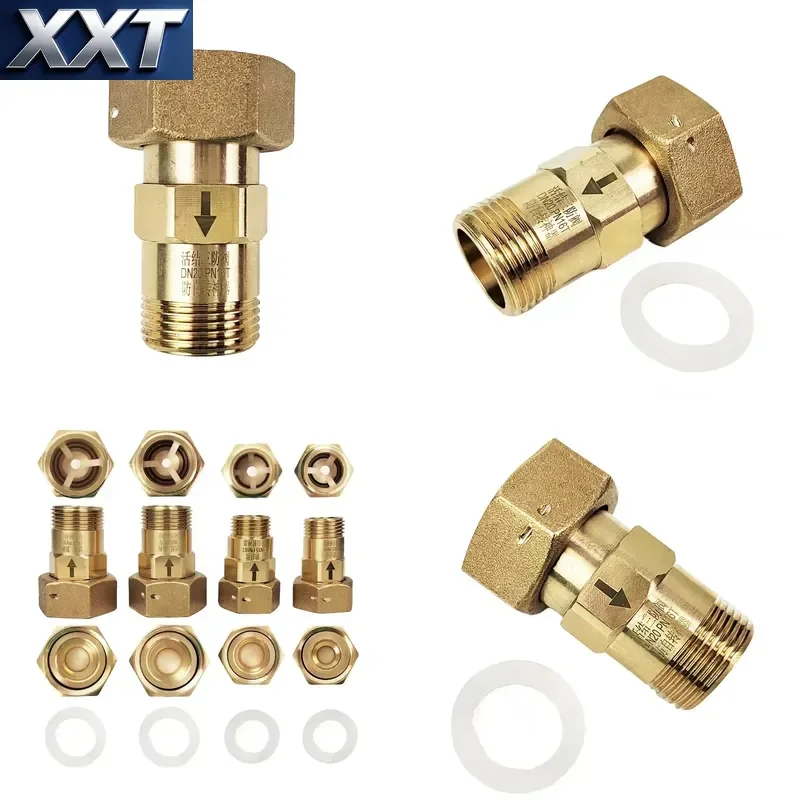 XXT Spring Air Brass Single Plate Check Valve DN15-DN20 PN16 for Water Pipes Any Direction Installation