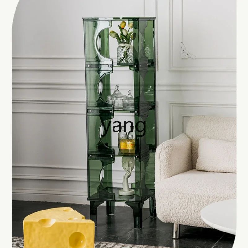 LXL Simple Transparent Storage Rack Household Living Room Small Apartment Acrylic Multi-Layer