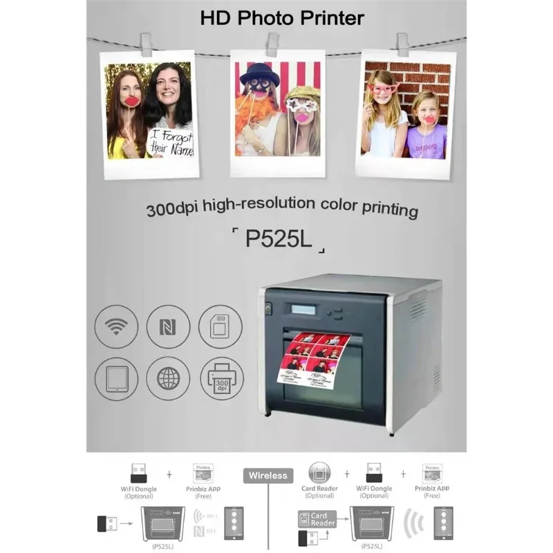 

Hoge Kwaliteit Foto Booth Printer Hiti P525l Hoge Snelheid Printer Geen Inkt Nodig