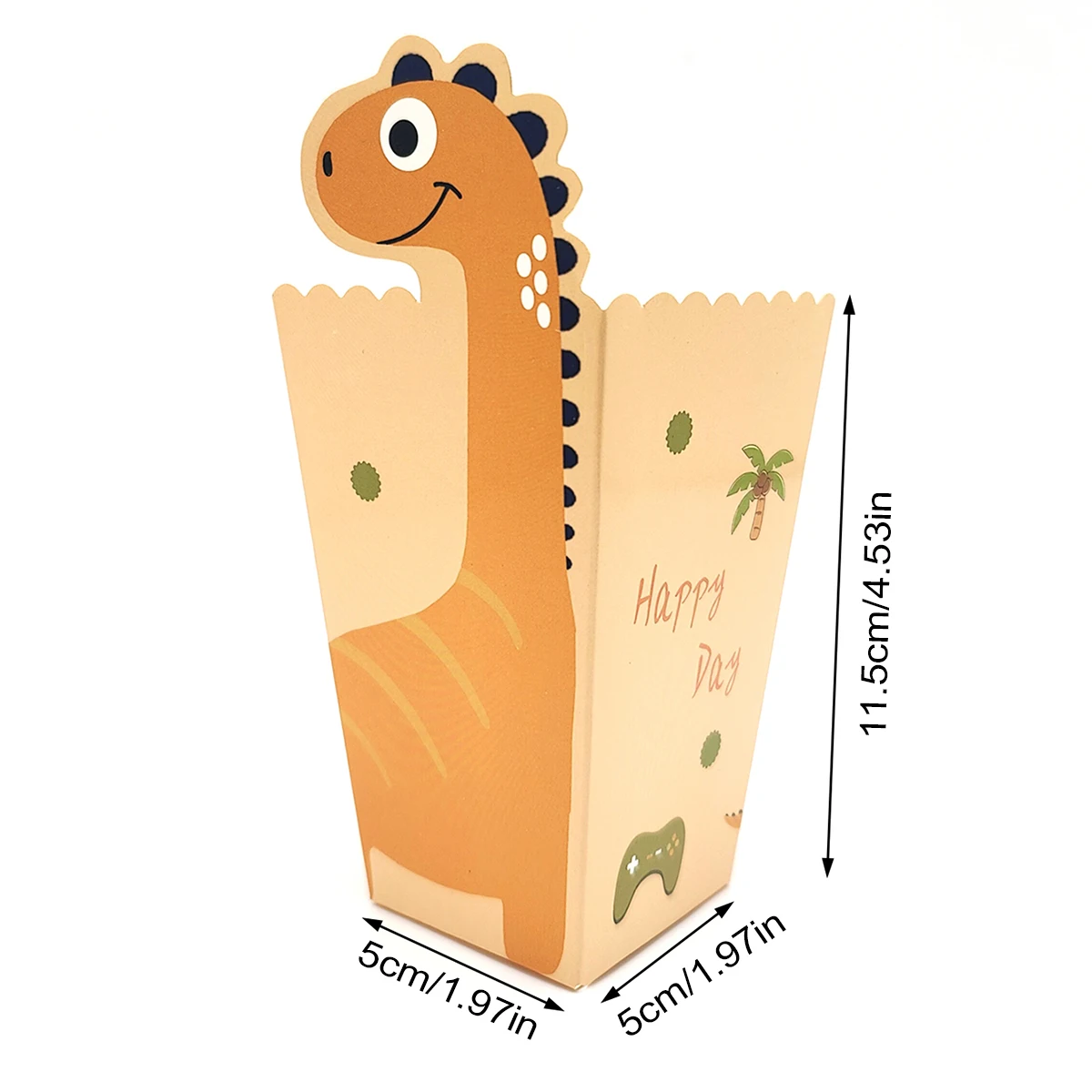 12/48 Stück Gemischte Dinosaurier-Popcorn-Boxen in Vier Stilen, Verpackungsboxen für Party, Hochzeit und Backzubehör – Detail 5