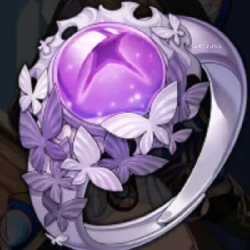 

Игра Honkai: Star Rail Castorice, подарок для Trailblazer, серебряное кольцо 925, циркон, созданный бриллиантом, реквизит для косплея, ювелирные изделия, открытые кольца