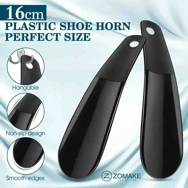 

16CM Portable Mini Professional Shoe Horn Durable Plastic Spoon Shaped Children Shoe Changing Assistant Flexible Shoe Lifter