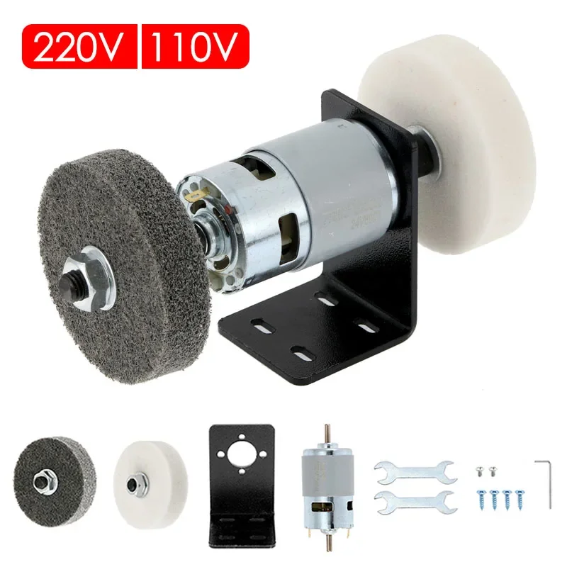 Household Small Knife Grinder DIY Sanding Polishing Grinding Desktop Machine Grinding Wheel Machine Electric Edge Sharpener